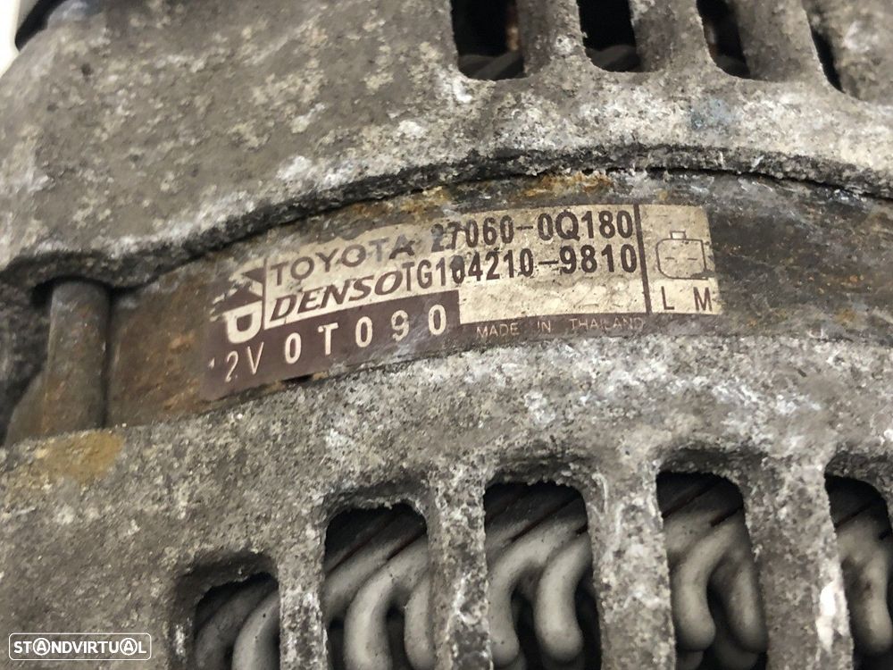 Alternador TOYOTA AYGO 1.0 05.14 - 27060-0Q180   MOTOR 1KR-FE - 5