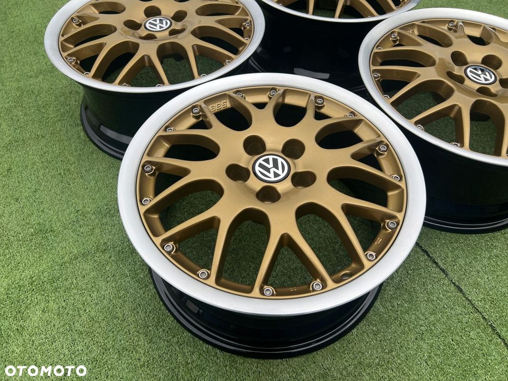 KOMPLET FELG FELGI ALU VW VOLKSWAGEN GOLF POLO 5X100 BBS 16 ORYGINALNE - 1