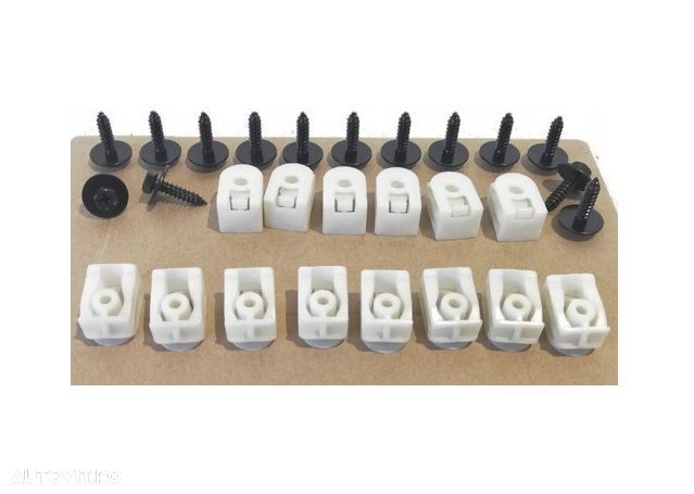 Set cleme fixare scut motor BMW Seria 5 F10/F11 202017; Seria 5 G30/G31 20; Seria 5 GT F07 202017; Seria 6/6 GC F08/F12/F13 202019; Seria 7 F01/F02; G11/G12; X1 F48; X2 F39; X3 G01; X4 G02; X5 F15; X6 - 1