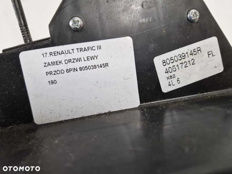 RENAULT TRAFIC III ZAMEK DRZWI LEWY PRZÓD 6PIN 805039145R - 4