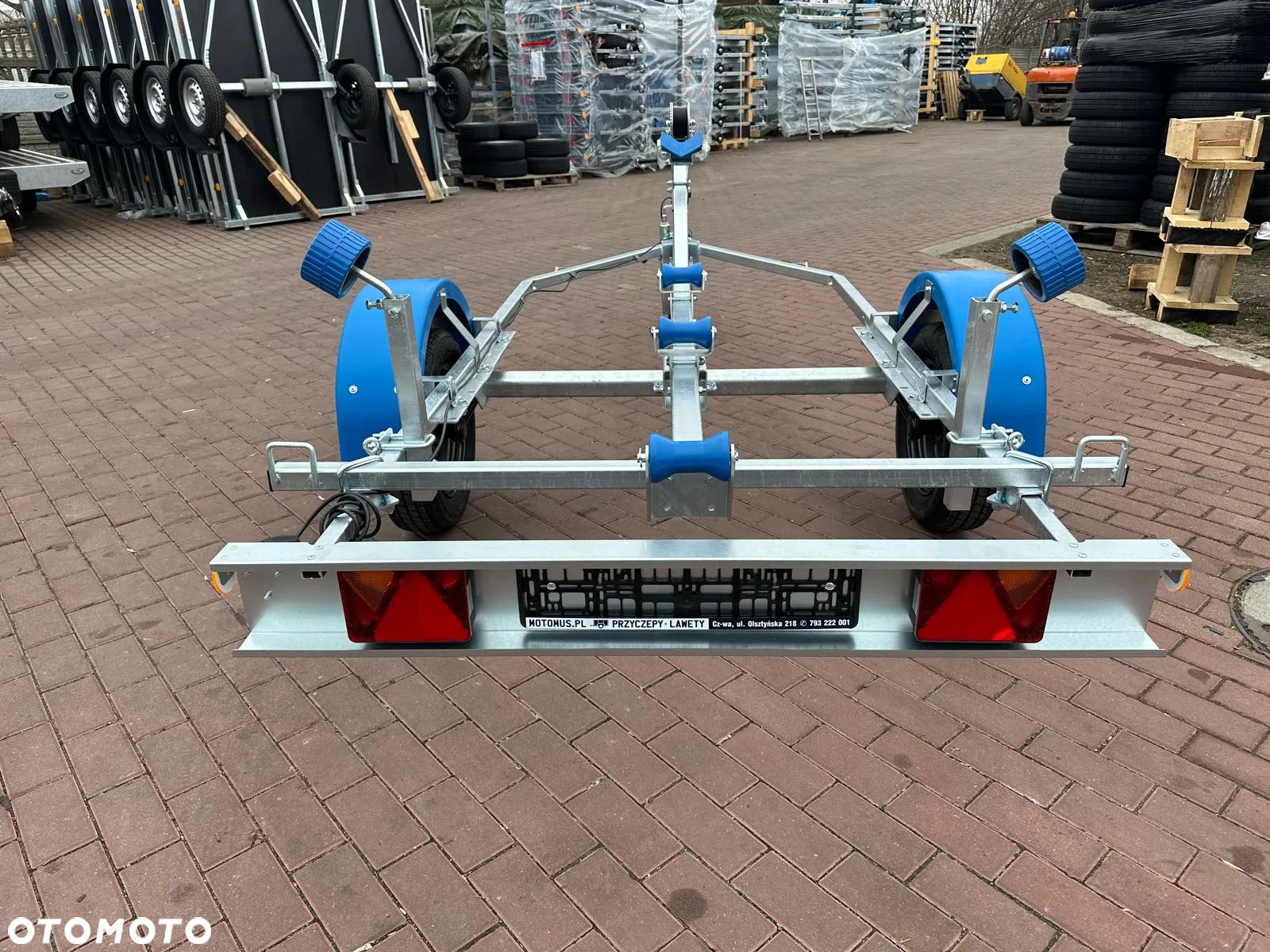 Neptun Przyczepa Neptun N7-12 navy podłodziowa łódź ponton 4m dostawa pod dom - 4