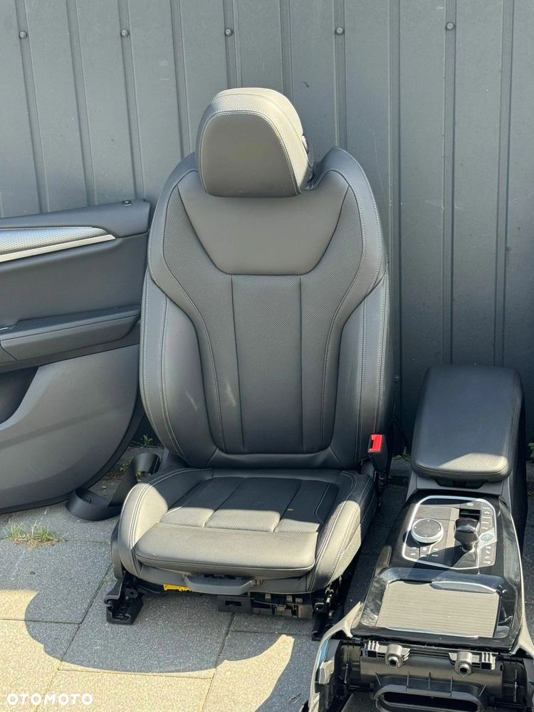 FOTELE TAPICERKA BMW X3 G01 SENSATEC PERFOROWANY CZARNE ELEKTRYCZNE GRZANE - 3