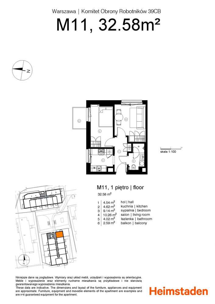 2 pok., 33m2, Balkon, Internet Free, Bez prowizji, blisko WUM i Okęcia