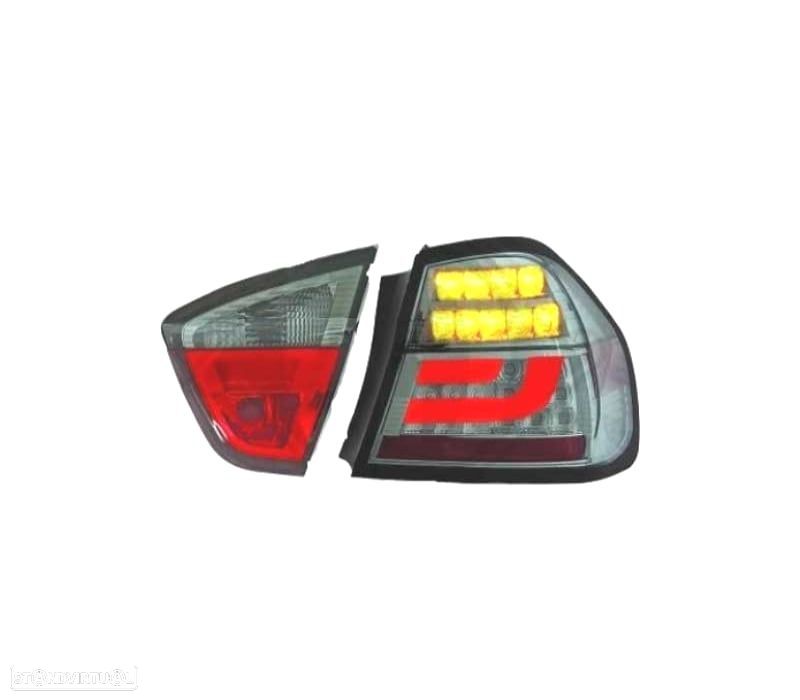 PILOTOS BMW E90 05-08 LED FUNDO CROMADO - 3