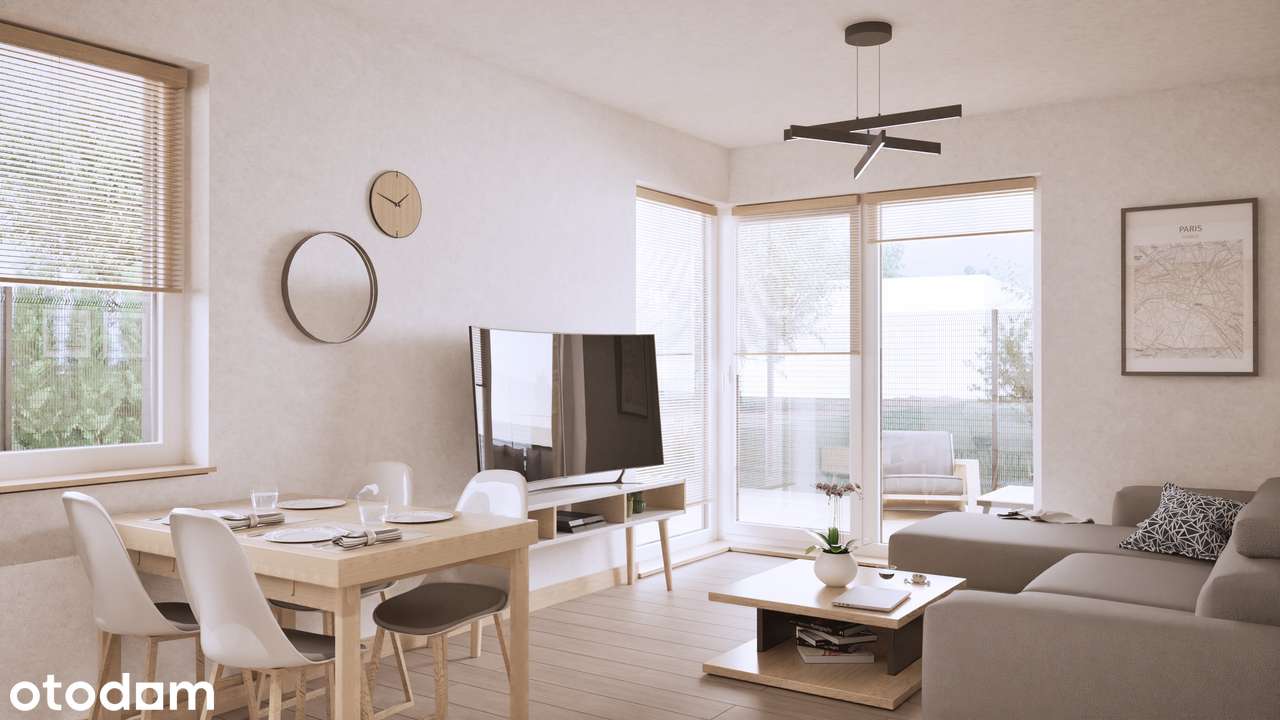 Nowoczesne 3 pokojowe mieszkanie na parterze z dużym ogródkiem 91m²