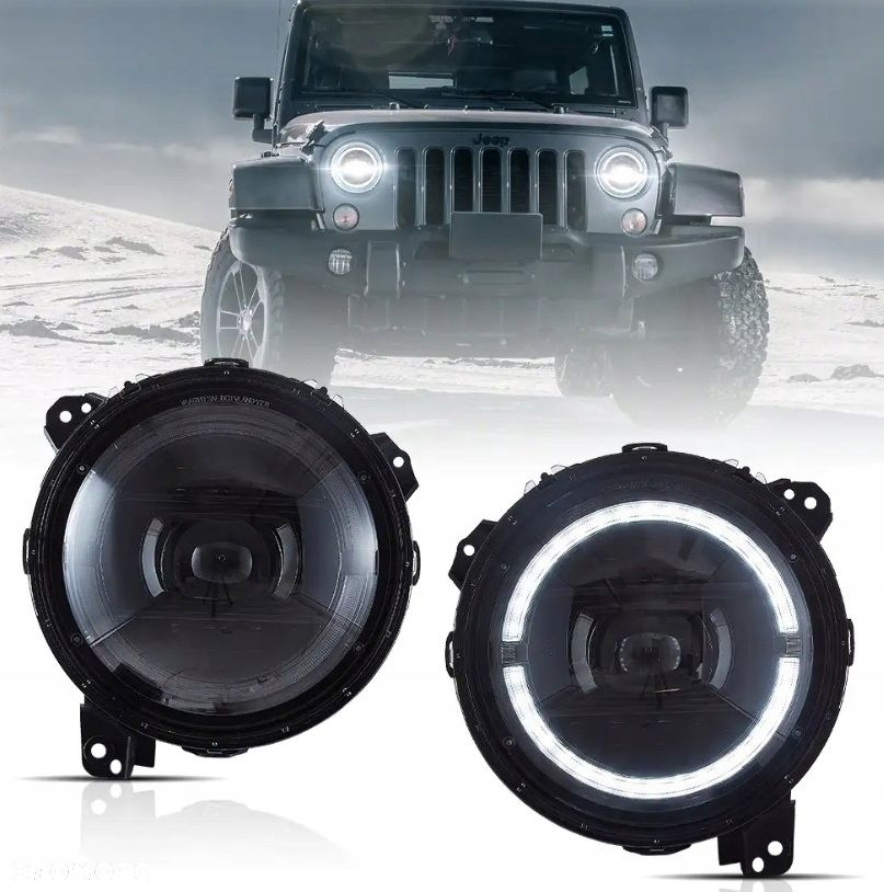 Reflektor Lampa kpl Vland Full Led Tuning Jeep Wrangler JL 4 IV Gladiator - 4