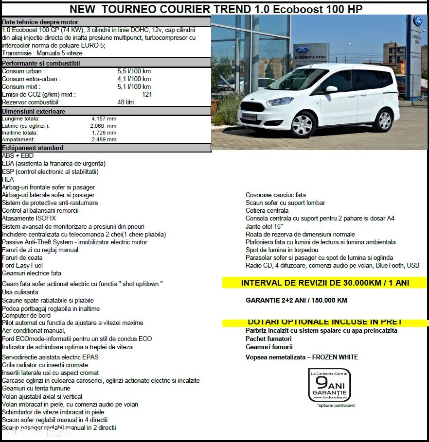 Ford Tourneo Courier 1.0 EcoBoost Trend - 10