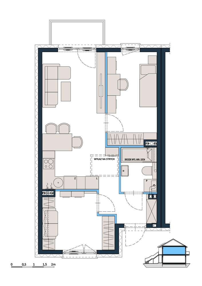 Mieszkanie na sprzedaż, 3 pokoje, 45 m², Koszajec