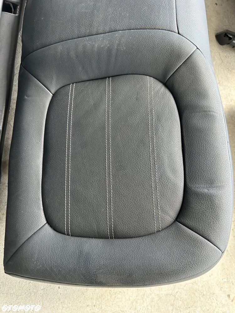 Smart 453 twingo 3 kanapa siedzisko fotel tył isofix skóra biała nić - 4