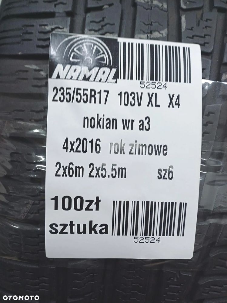 4x 235/55R17 nokian  opony zimowe 6mm 52524 - 10