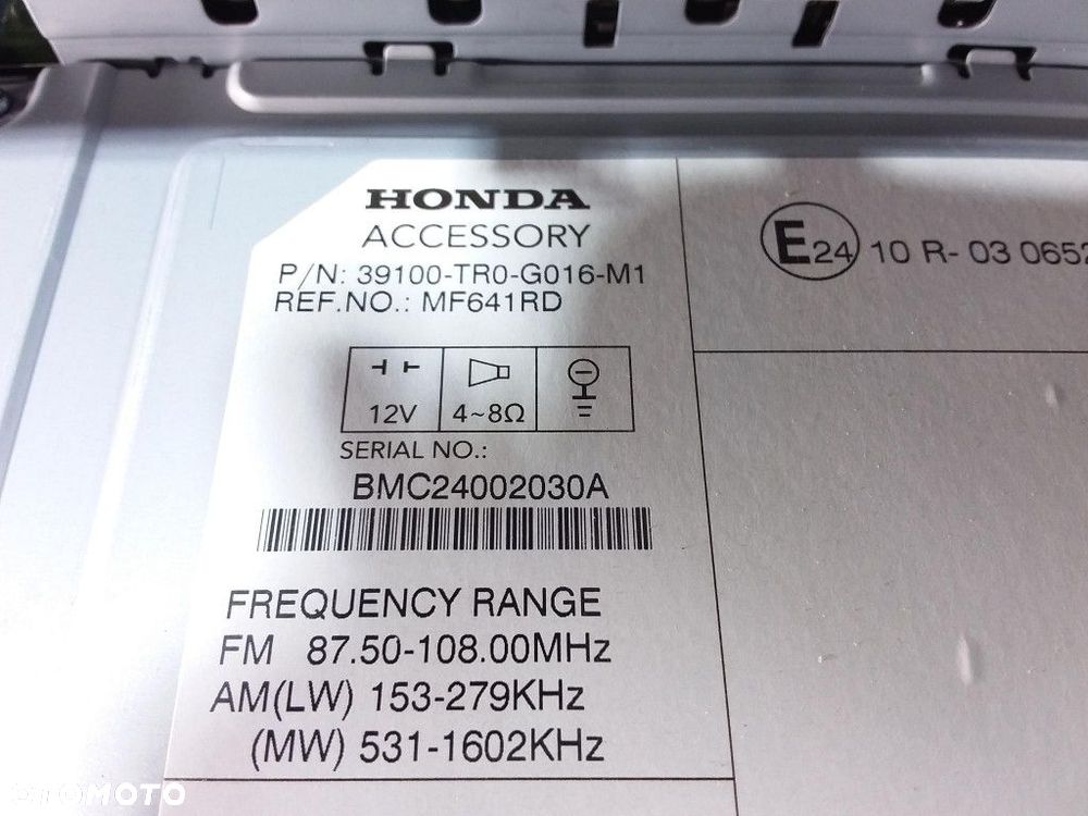 HONDA CIVIC IX FB FG RADIO CD - 6