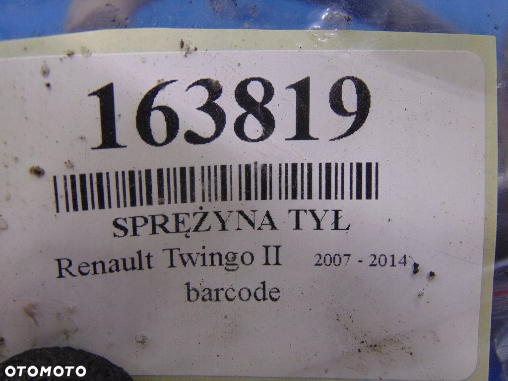 RENAULT TWINGO II 1.2 8V SPRĘŻYNA TYŁ LEWAPRAWA - 3