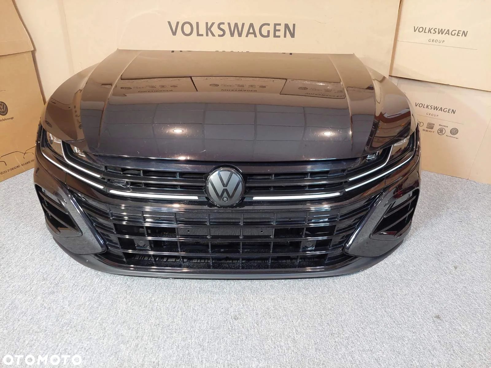 VW ARTEON R Model Lift 2021-2024 Kompletny przod Maska Zderzak Pas Lampy Blotniki - 3