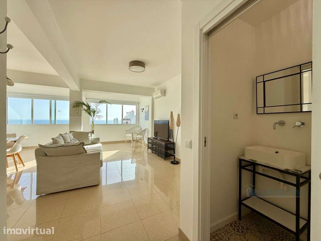Apartamento T1 Renovado com Vista Mar a 100 metros da Praia Quarteira - Grande imagem: 3/22