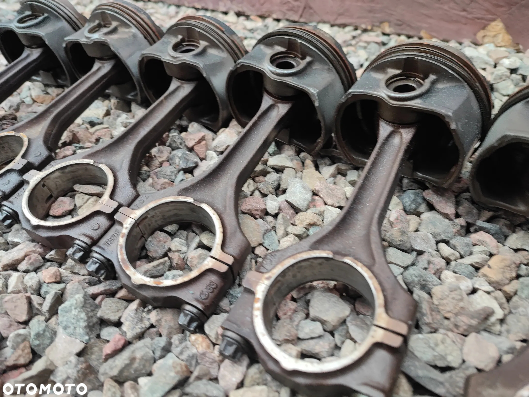 BMW E36 / E39 / E38 / Z3 / E34  ORYGINALNE TŁOKI + KORBOWODY DO SILNIKÓW GAMY M52B25 / M50B25 1XVANOS O NR. 11 24 1 739 725 / 11 24 1 437 211 / 11 25 1 703 456 OEM W DOBRYM STANIE - 4
