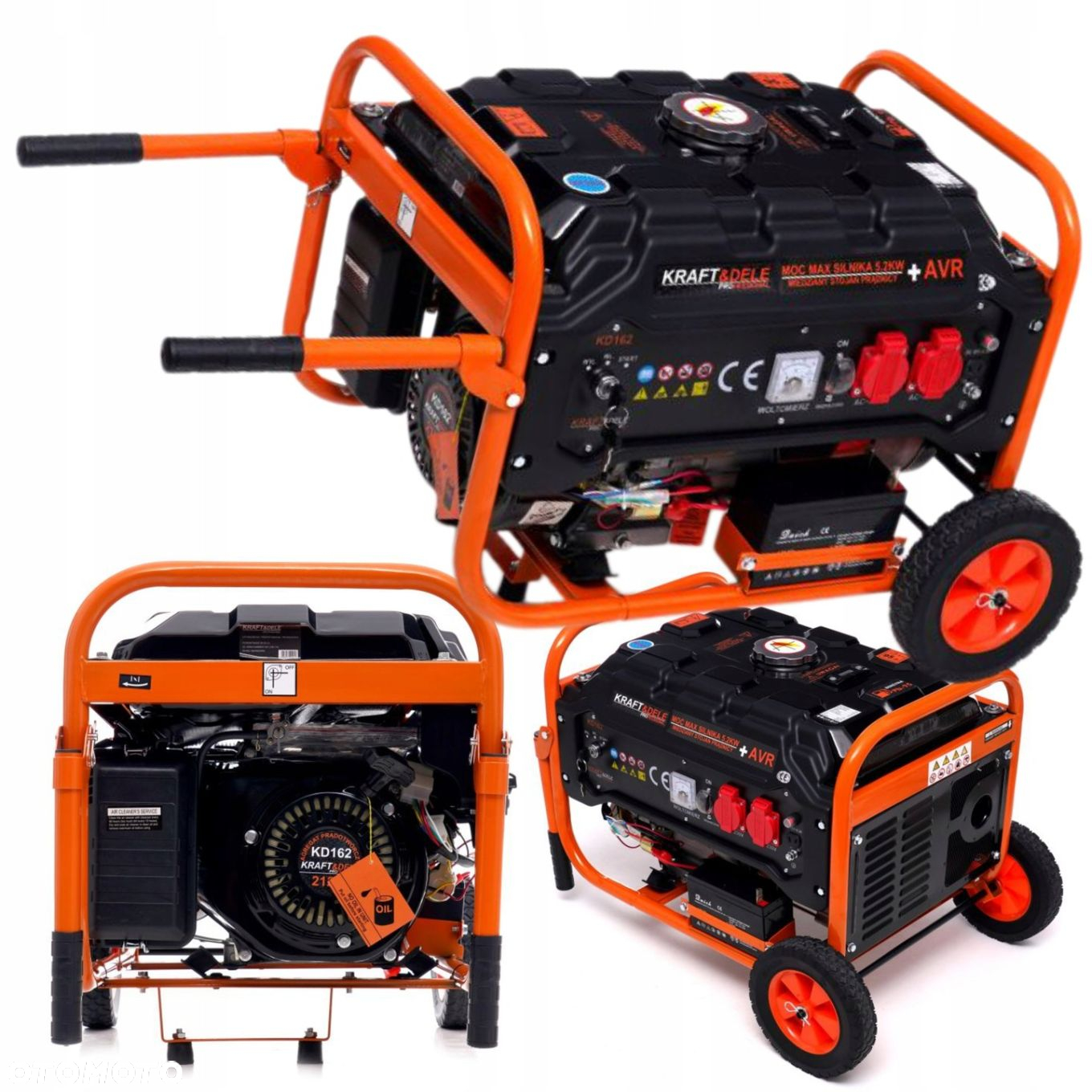 AGREGAT PRĄDOTWÓRCZY GENERATOR 5200W 2x230V AVR MIEDŻ STOJAN E START KD162 - 15