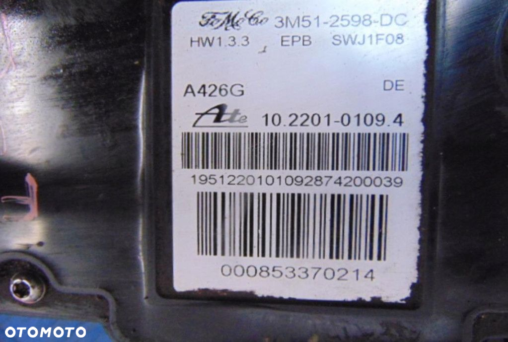 FORD FOCUS C MAX I HAMULEC RĘCZNY ELEKTRYCZNY 3M51-2598-DC - 5