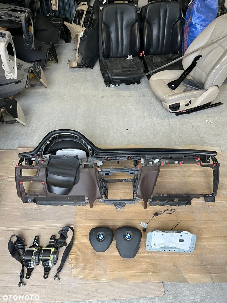 BMW X5 F15 DESKA ROZDZIELCZA KOKPIT KONSOLA AIRBAG NAPINACZE ORYGINAŁ KOMPLET - 1