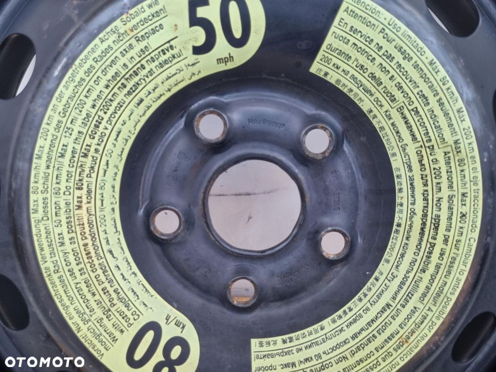 KOŁO DOJAZDOWE Audi A3 8V Golf VI _ dojazdówka 125/70 R16 5x112 1K0601027A - 2