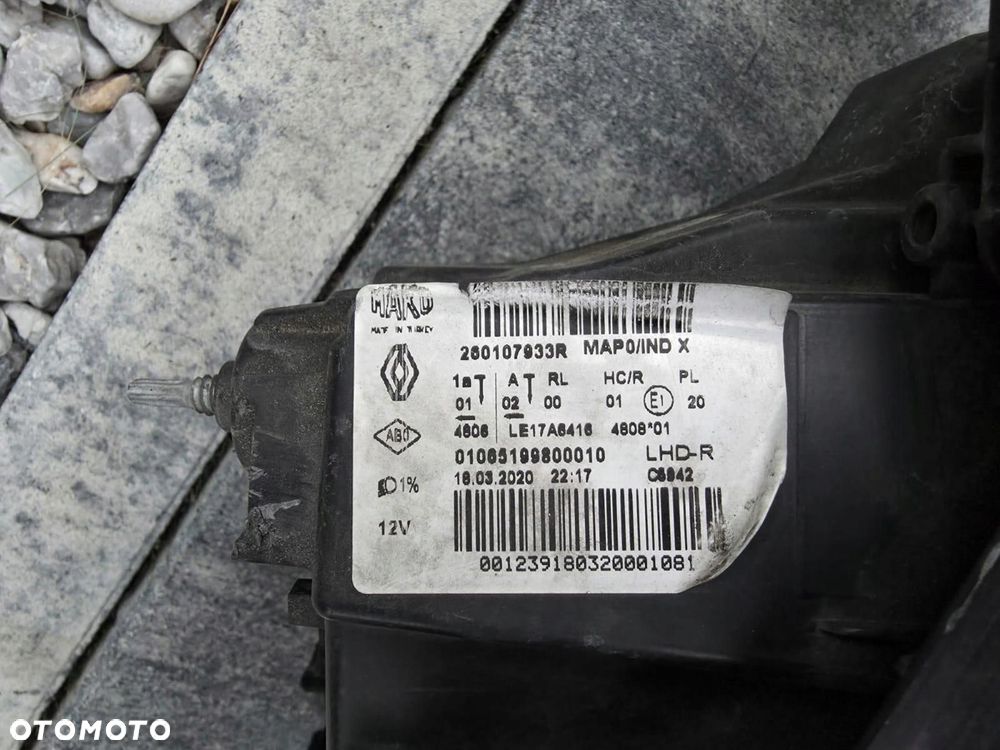 RENAULT CLIO V 5 Kompletna Lampa prawa Full Led 260107933R Długi Led Chrom - 13