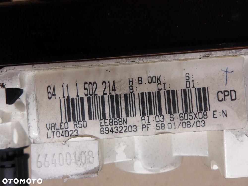 MINI COOPER R50 R53 01-06r 1.6B PANEL KLIMATYZACJI 69432203 - 6