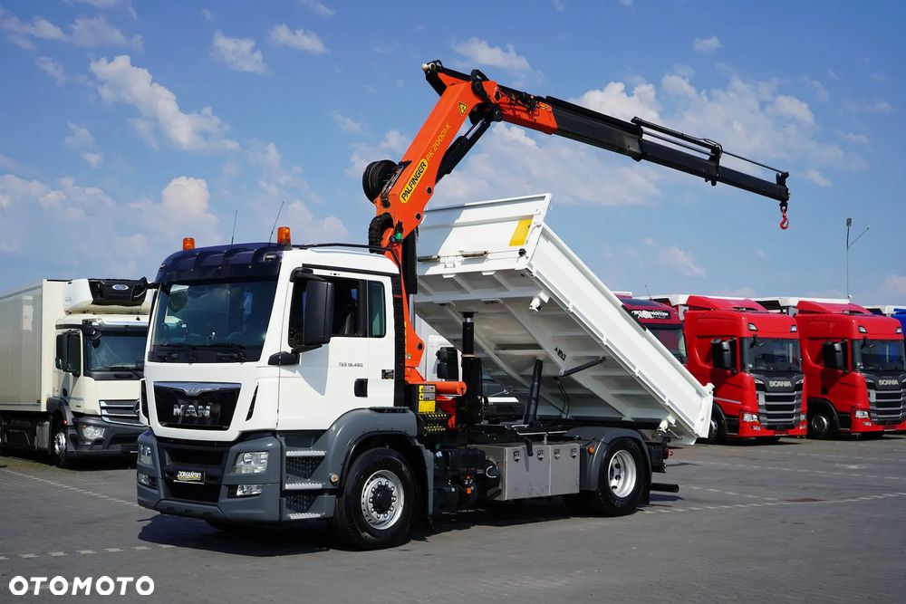 MAN TGS / 18.480 / E 6 / 4 X 4 / WYWROTKA + HDS / PALFINGER PK 20001 / PILOT - 2
