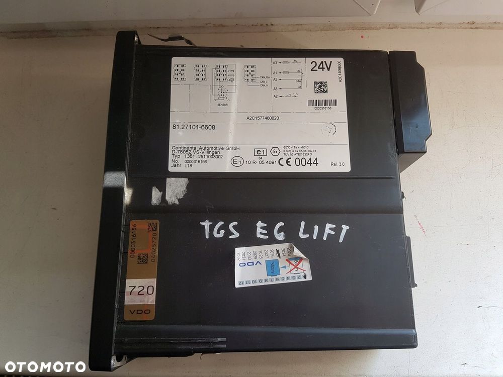 TACHOGRAF Z ADR MAN TGX TGS 2018 ROK 81271016608 - 3