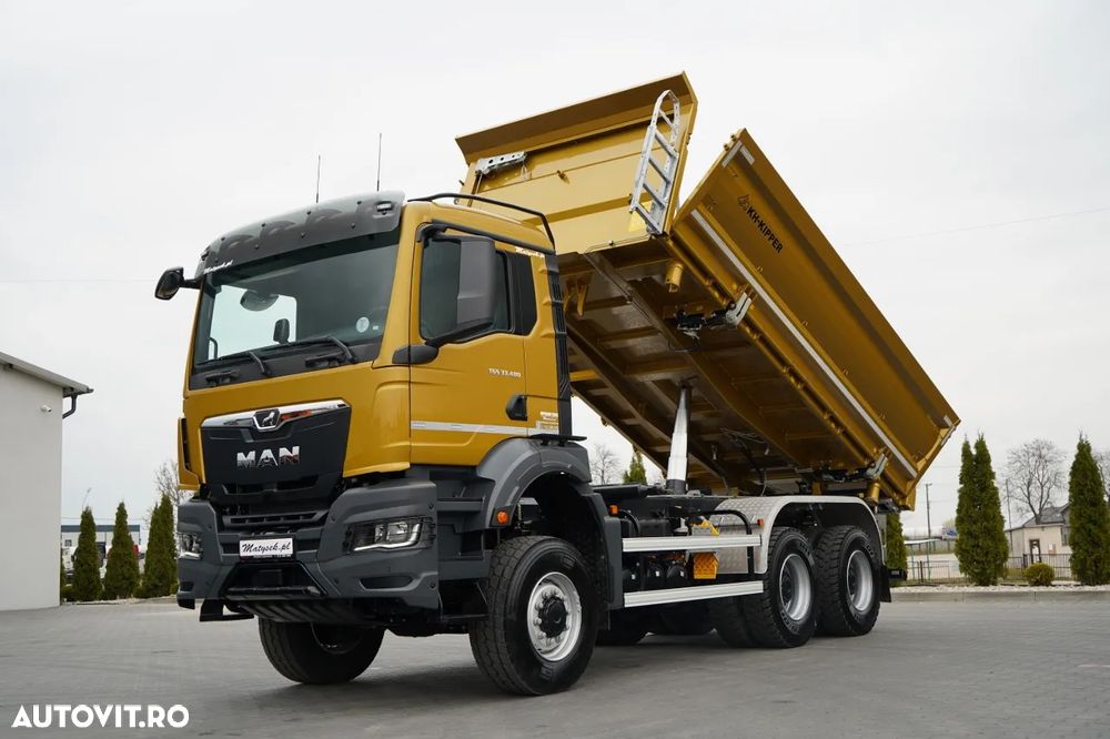 MAN TGS 33.480 / 6X6 / BASCULATOR 3 LATE / BORDMATIC / HYDROBRA / KH KIPPER / AUTOMAT / NOU / DISPONIBIL IMEDIAT / - 1