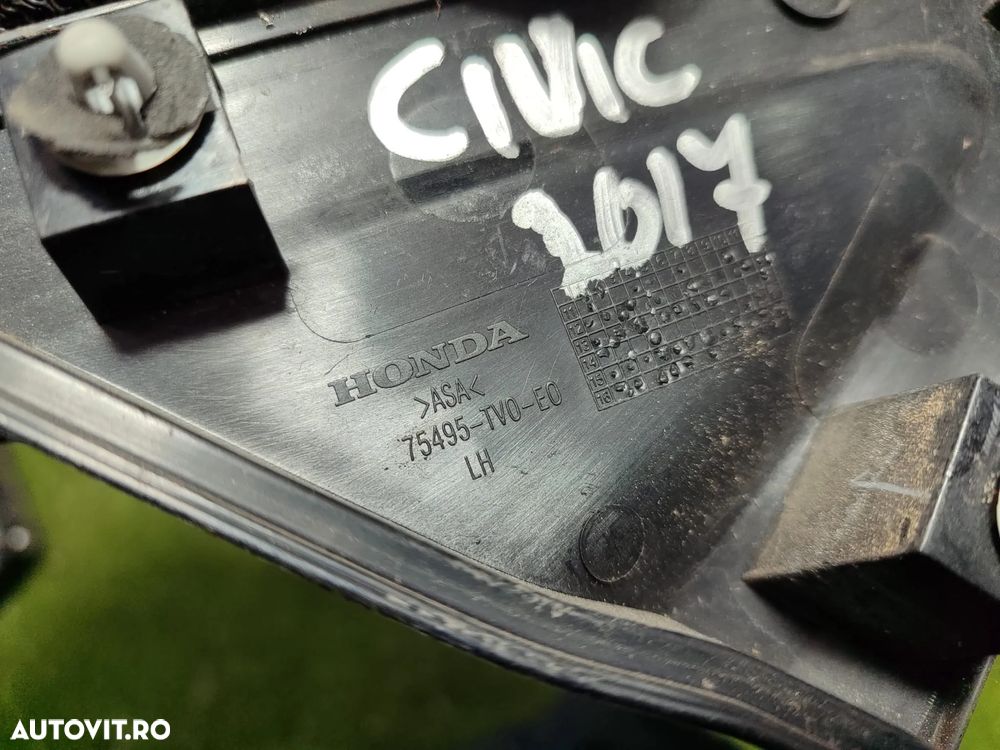 ORNAMENT USA (3 BUC.) HONDA CR-V 2.2 DIESEL 2015 Hatchback / 2012-2016 STANGA /  HONDA CIVIC TOURER BREAK 1.6 DIESEL 2017 / 2013-2017 STANGA  / NISSAN LEAF EM57 ELECTRIC MOTOR F/EV HATCHBACK 2016 STANGA / 2011-2016 COD OEM 75495-TV0-E0 / 75495-T1GA-E001 / 78127-3NL0A - 6