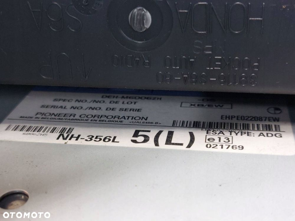 RADIO ODTWARZACZ + PANEL NAWIEWU + RAMKA KRATKA HONDA CIVIC VII HB - 8