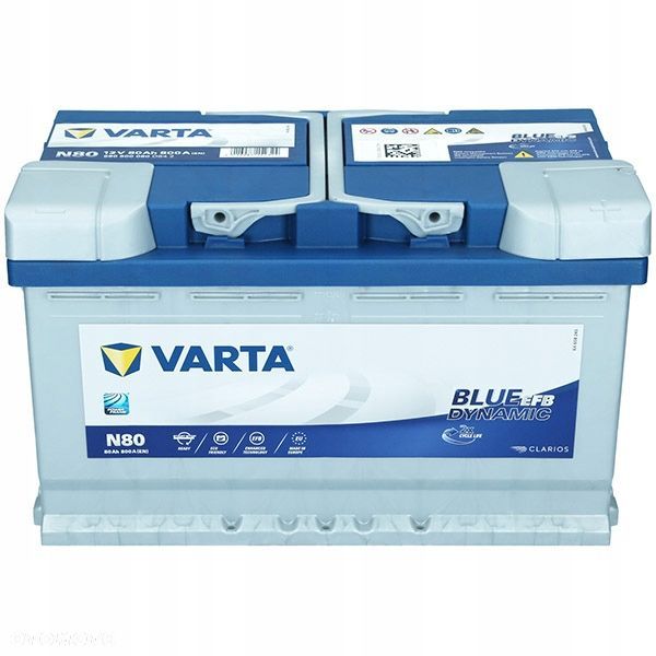 Akumulator Varta EFB N80 12V 80Ah 800A L4 StartStop P - 22 kg - 2