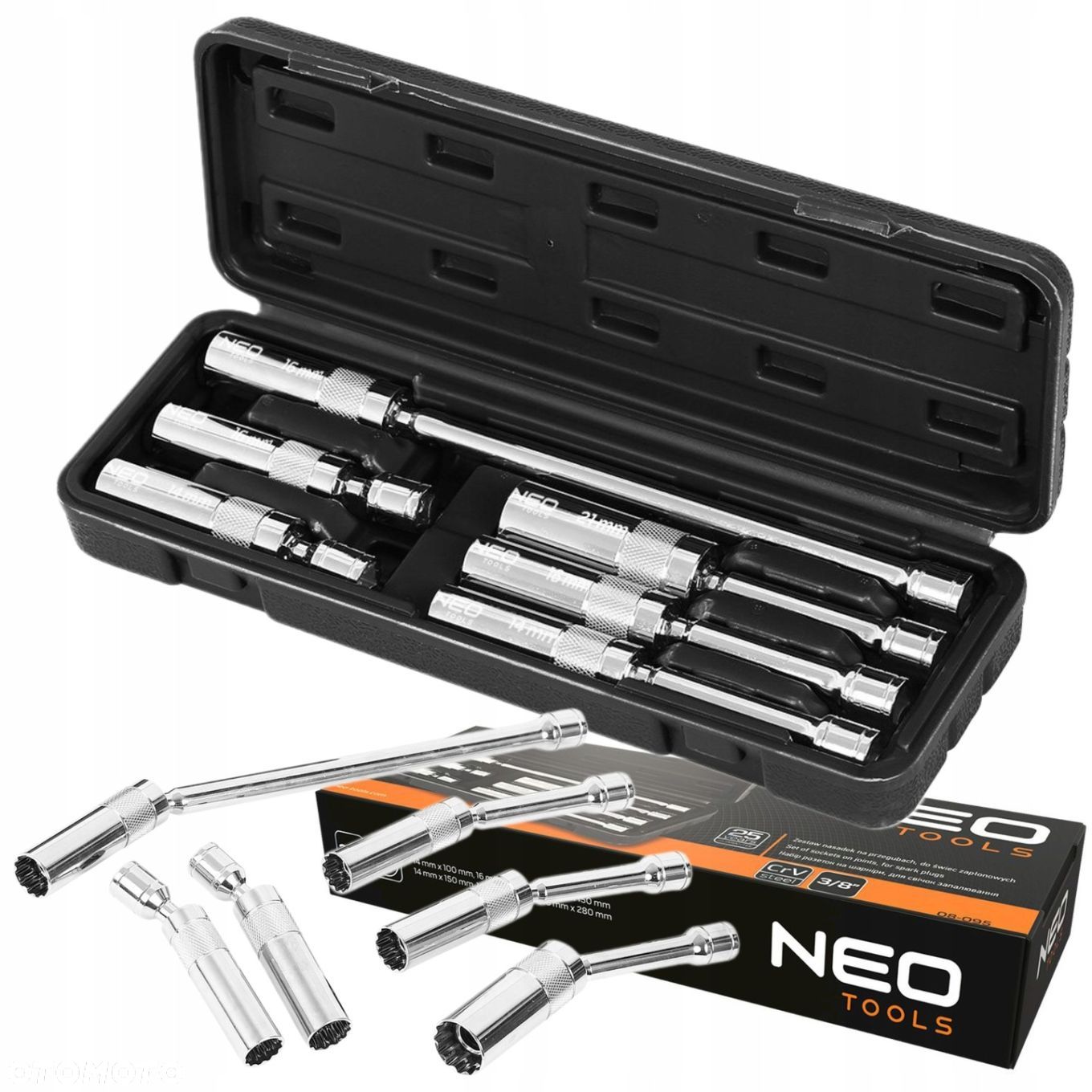 NEO TOOLS ZESTAW NASADEK NA PRZEGUBACH DO ŚWIEC ZAPŁONOWYCH 6 SZT. 08-095 - 1