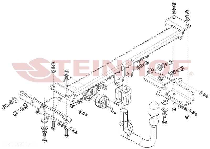 Wypinany hak holowniczy + Moduł 7 pin do Fiat Tipo Cross od 2020 - 2