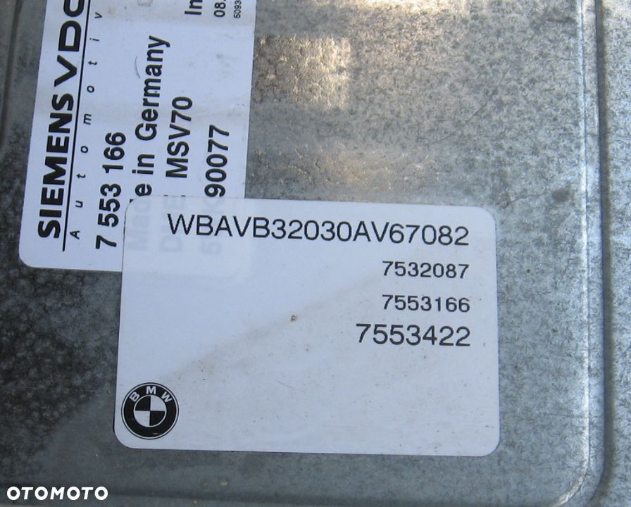MSV70 BMW E90 2.8 3.0 7553166 sterownik silnika komputer - 4