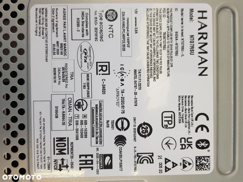 WZMACNIACZ HARMAN MERCEDES EQE EQS A2979001020 - 4