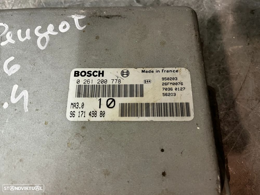 CENTRALINA DO MOTOR PEUGEOT 306 / CITROEN ZX 9617149880 0261200778 - 4