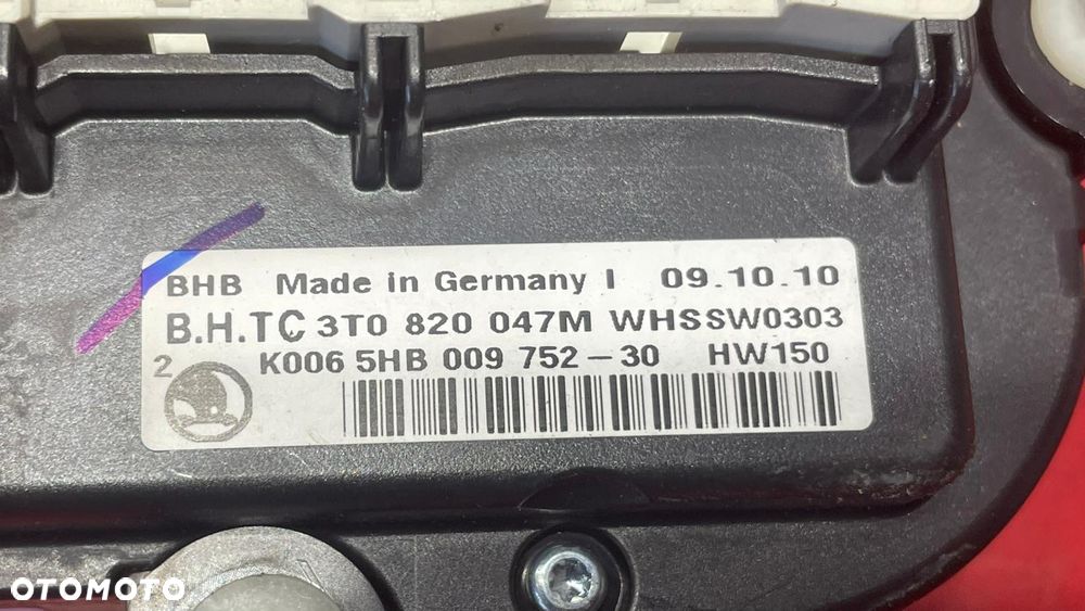 PANEL NAWIEWU KLIMATYZACJI SKODA OCTAVIA II  3T0820047H - 5