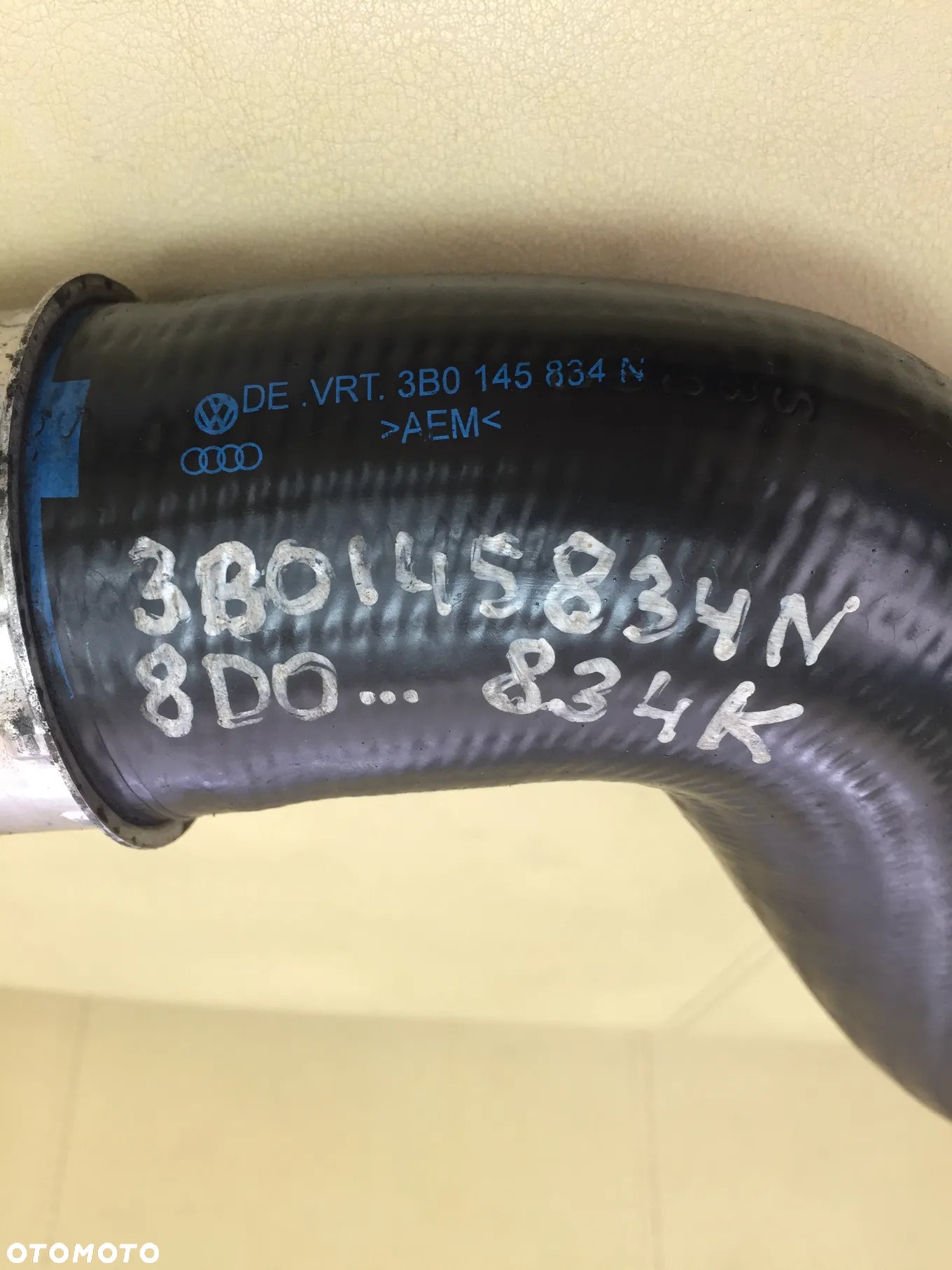RURA WĄŻ PRZEWÓD DOLOT TURBO - INTERCOOLERA VW PASSAT B5 FL SUPERB I 1.9TDI 3B0145834N - 6