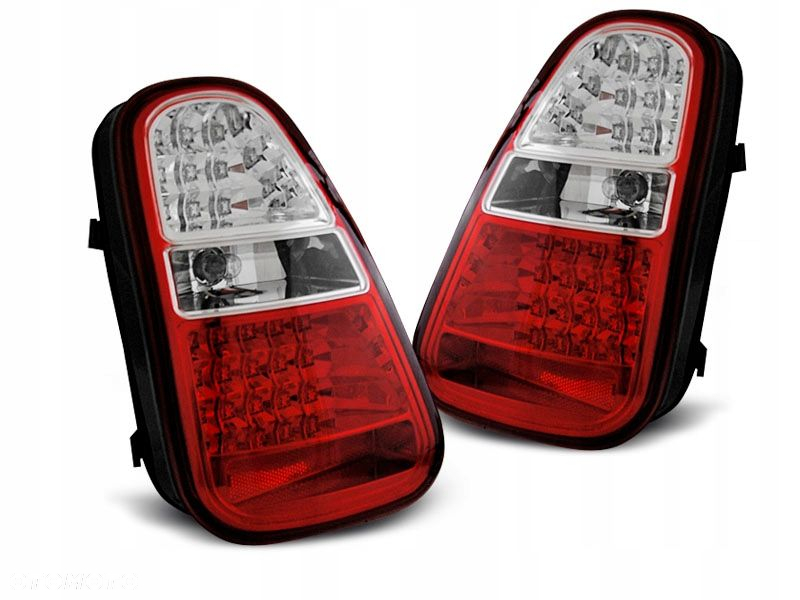 Lampy tyl kpl Tuning Red White Led Diody Diodowe Mini Cooper r50 r52 r53 04 - 2