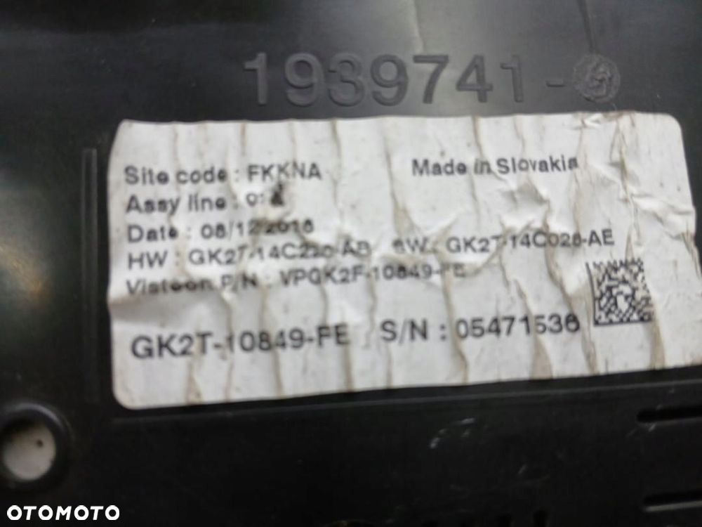 LICZNIK ZEGARY PRĘDKOŚCIOMIERZ FORD TRANSIT CUSTOM 2.0 TDCI GK2T-10849-FE - 5