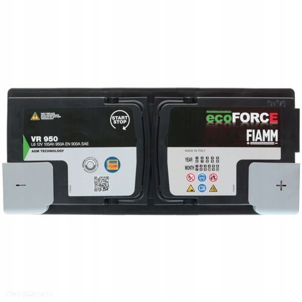 Akumulator Fiamm ECOFORCE AGM VR950 L6 105Ah/950AP StartStop - 28,8 kg - 3