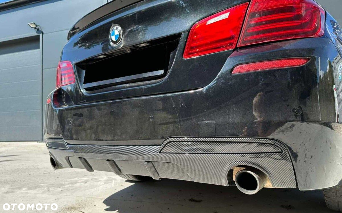 BMW F10 F11 Dyfuzor Tylnego Zderzaka Dokładka Spoiler Carbon Look - 2