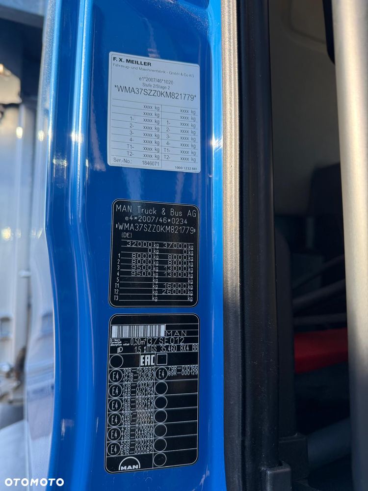 MAN 35.460 TGS wywrotka 8x4, 3-str. MEILLER, BORDMATIC, 250 t.km., TOP! - 22
