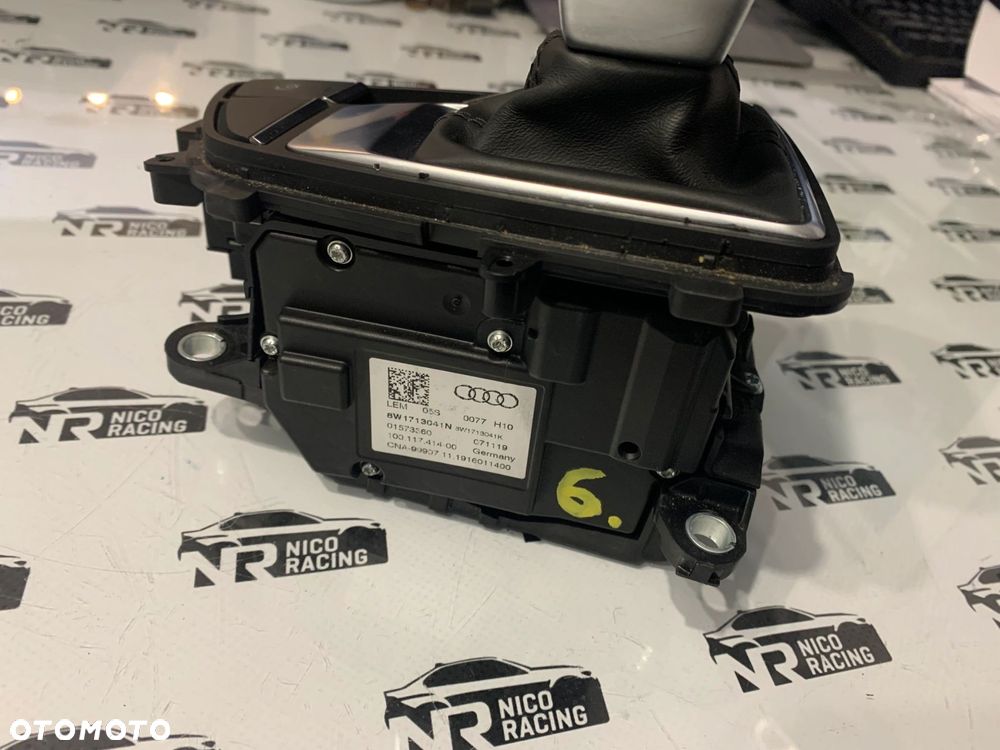 LEWAREK GAŁKA ZMIANY BIEGÓW AUDI A4 B9 SKÓRA 8W1713041N - 7