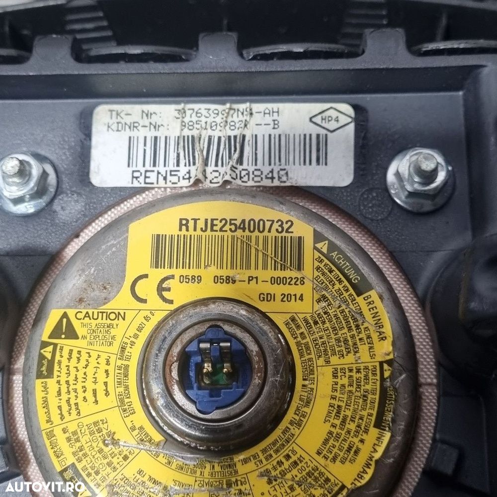 Airbag volan Dacia Sandero 2 Stepway 2012 - 2016 (1514) REN54142650840 - 3