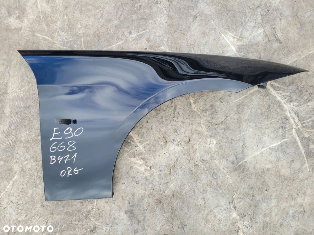 BŁOTNIK PRAWY PRZÓD PRZEDNI BMW E90 E91 668 SHWARZ II ORG LAKIER B471 - 1