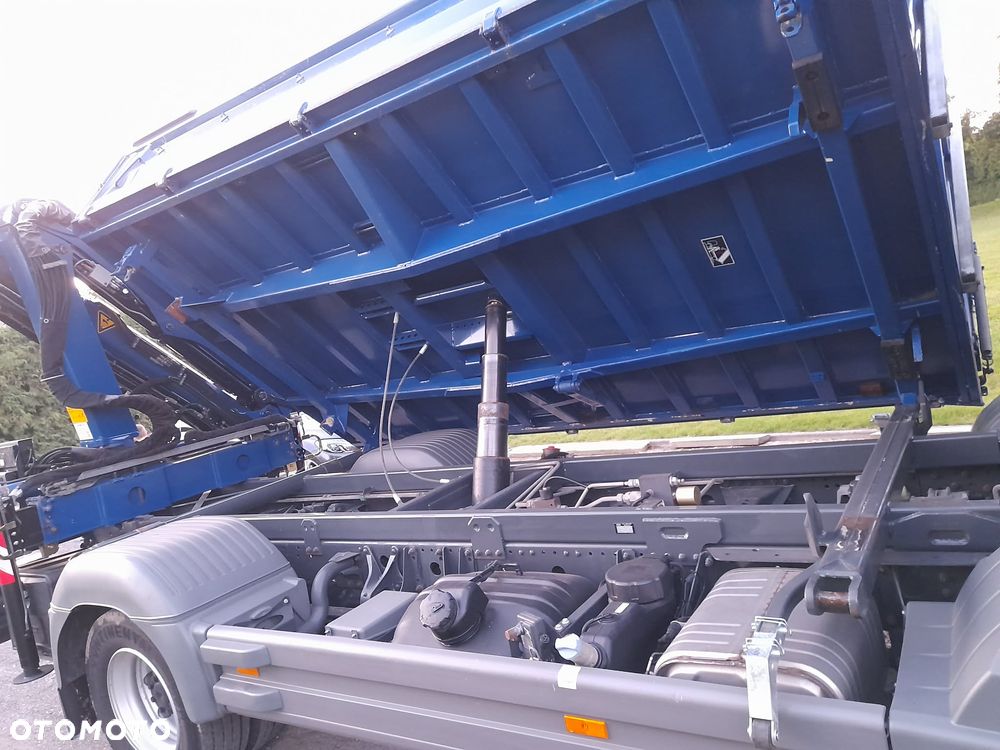 Mercedes-Benz ATEGO 1223K 6 - cylindrów!!  FABRYCZNA WYWROTKA MAILLER Kiper + HDS Dzwig żuraw Palfinger 5+6 funkcja, DODATKOWE zasilanie hydrauliczne przyczepy PRZYCZEPA 16 ton!!! Pełny serwis ASO ORYGINALNY Potwierdzony przebieg 126000km - 5