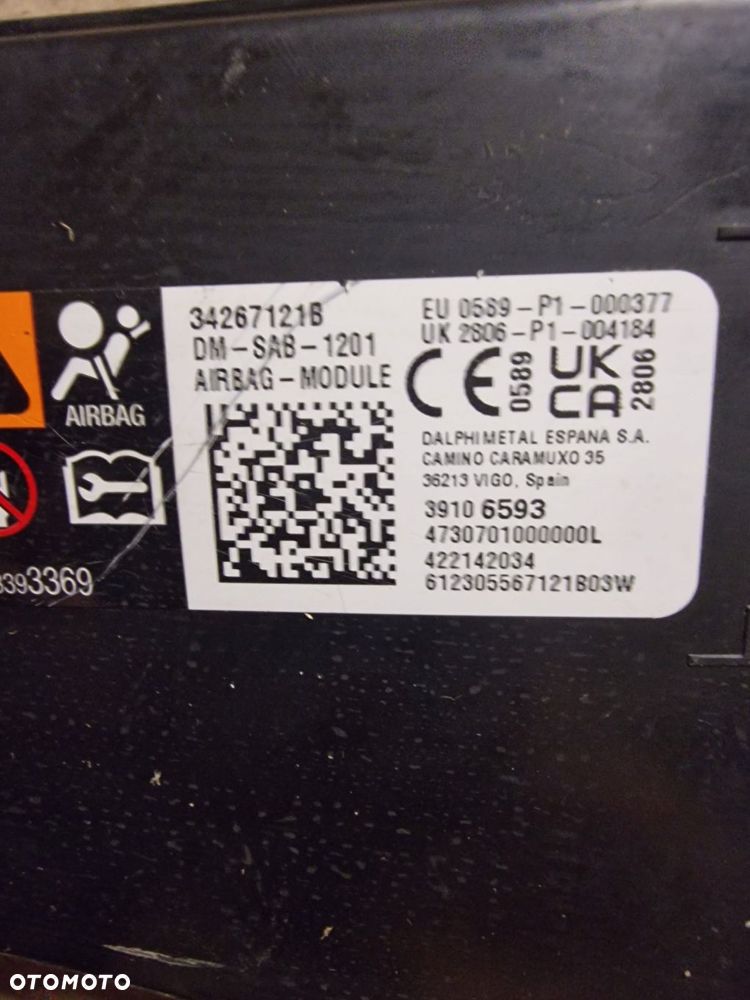 poduszka airbag fotela opel crossland 2023 39106593 - 3