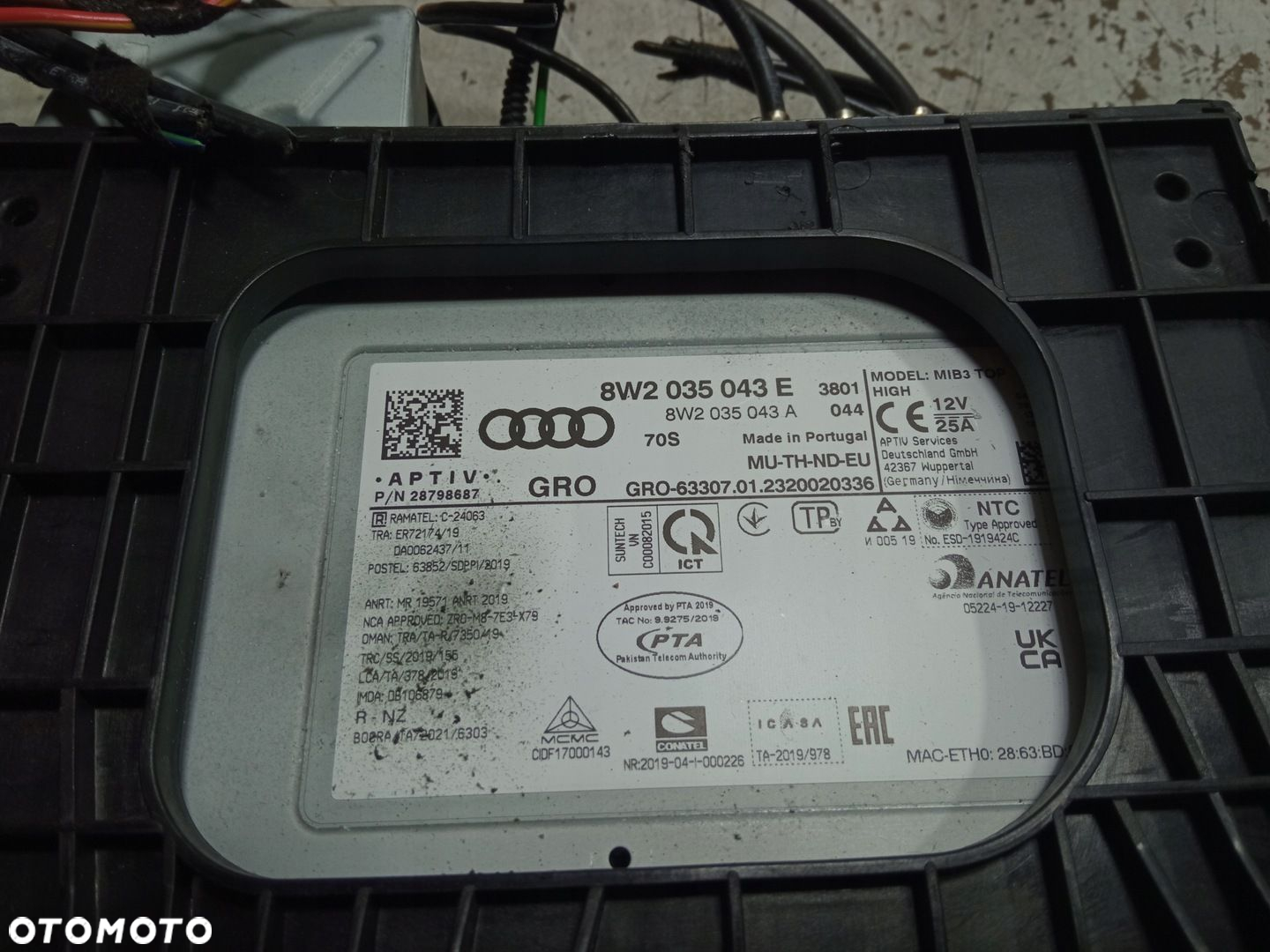 AUDI A4 B9 LIFT MODUŁ STEROWNIK CZYTNIK NAVI 8W2035043E - 6