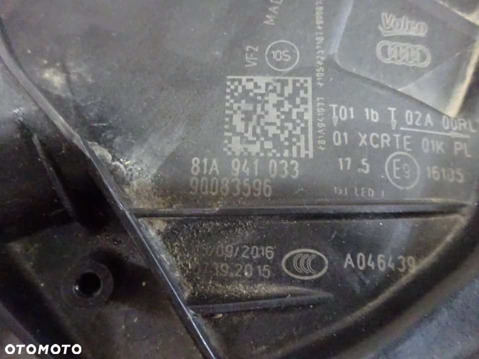 81A941033 81A941034 Lampa przod  prawa lewa  kompletna VOL LED Audi Q2 81A czesci - 5